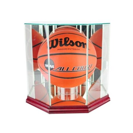 Perfect Cases Perfect Cases BBO-C Octagon Basketball Display Case; Cherry BBO-C
